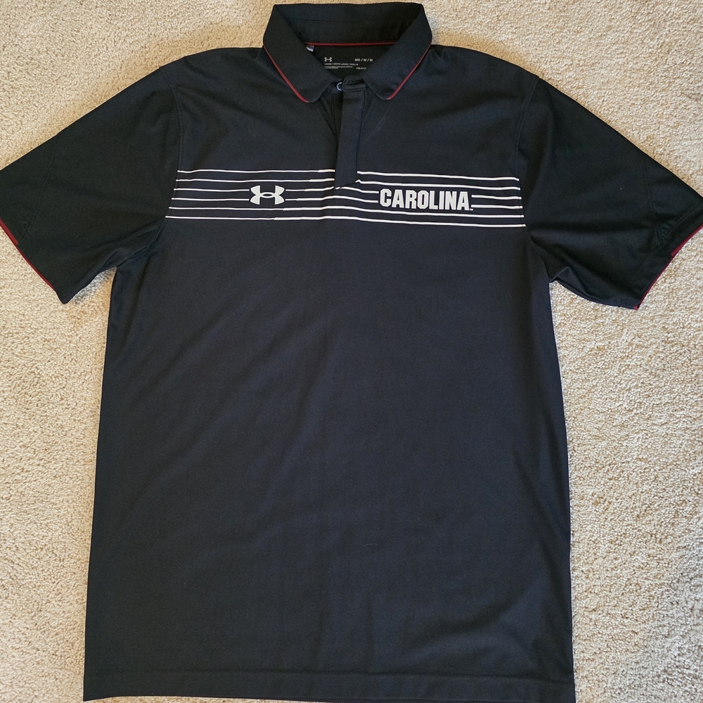 Under Armour Men's Black Gamecocks Polo Shirt, Mens M